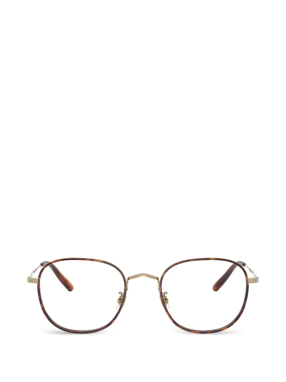 Oliver Peoples round-frame glasses - Marrone