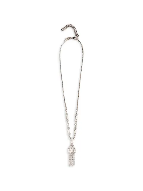 Alessandra Rich collar con flecos de cristal