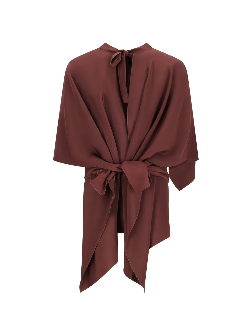  Stephan Janson Cape Tie Coat - Brown 