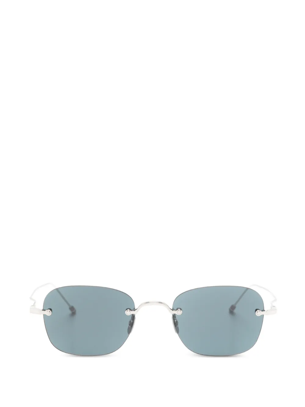 Thom Browne Eyewear rimless rectangle sunglasses - Argento