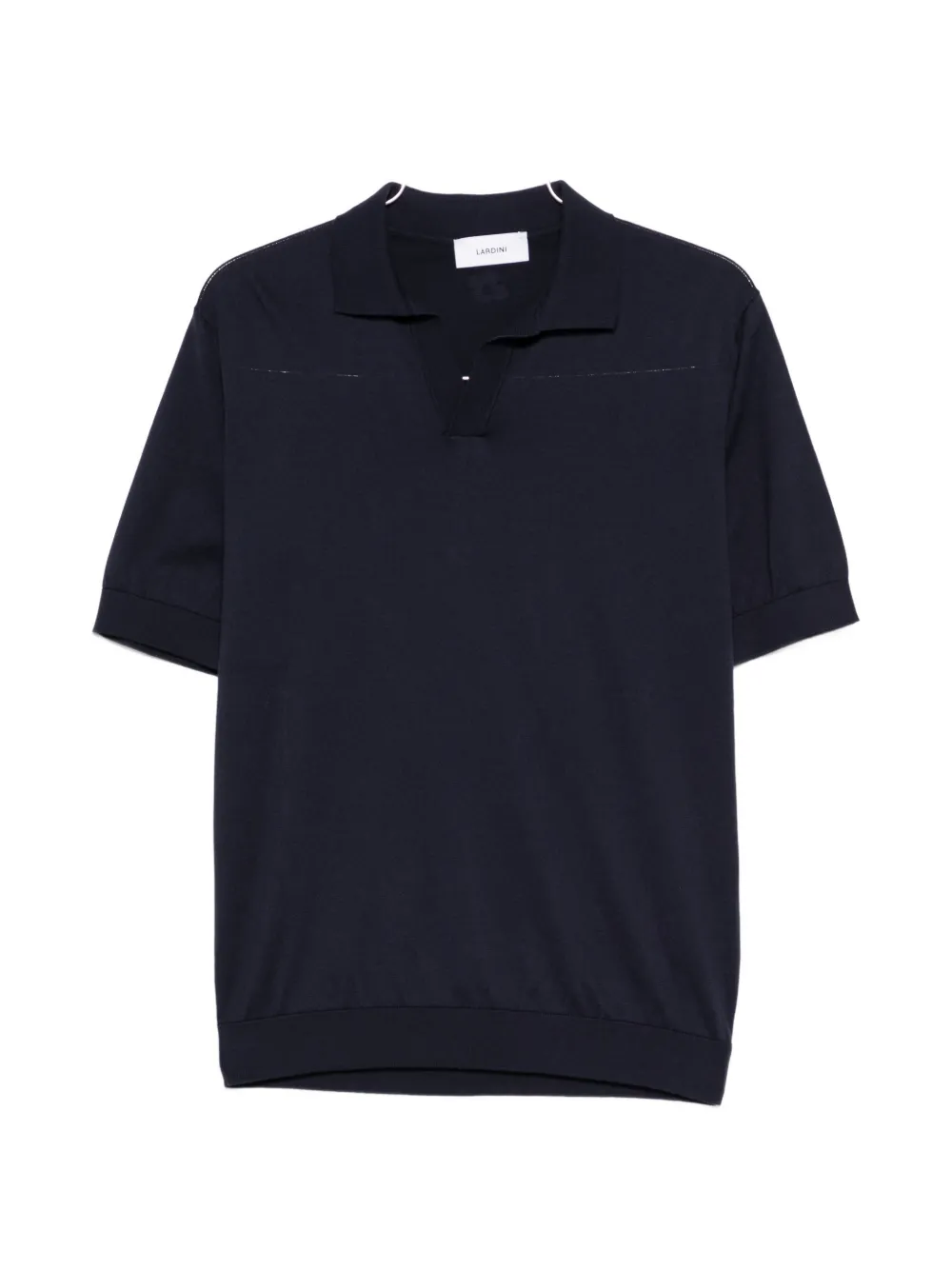 Lardini open collar T-shirt - Blu
