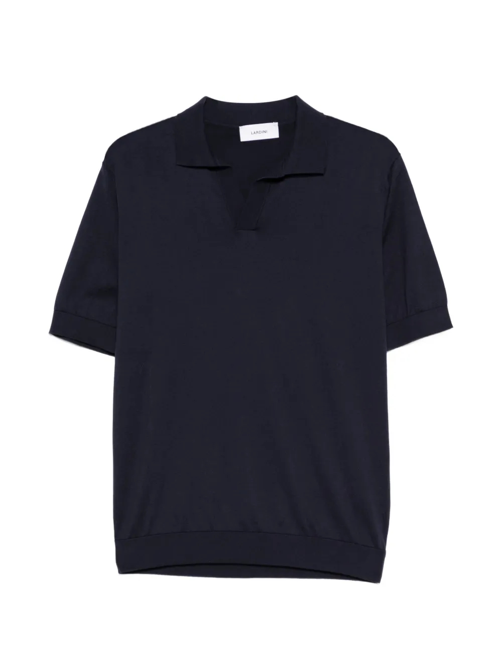Lardini open collar T-shirt - Blu