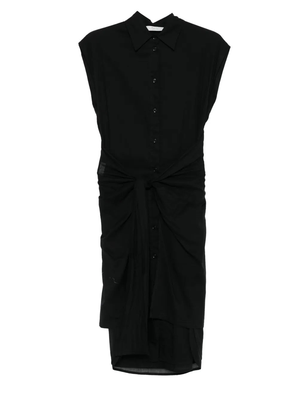 Tela D.Piramid shirt midi dress - Nero