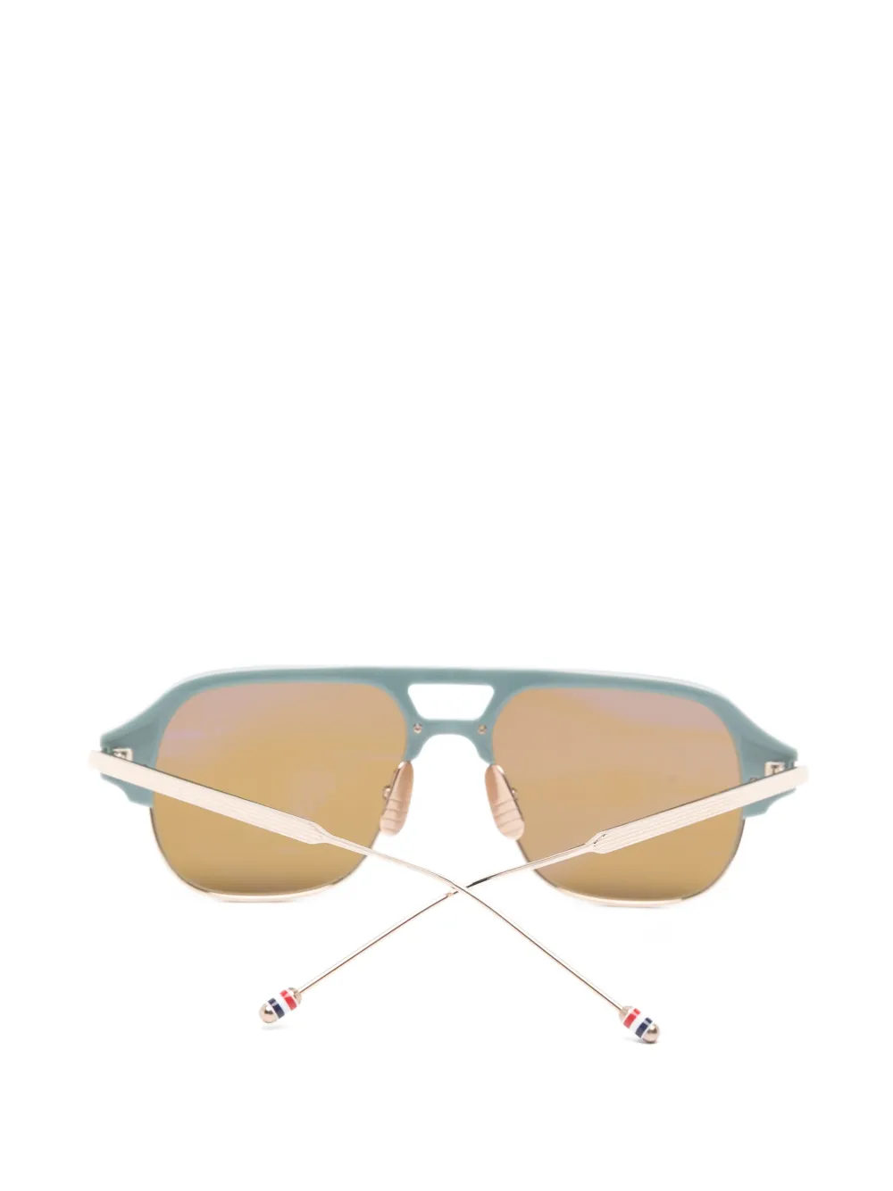 Thom Browne Eyewear Zonnebril met piloten montuur Goud