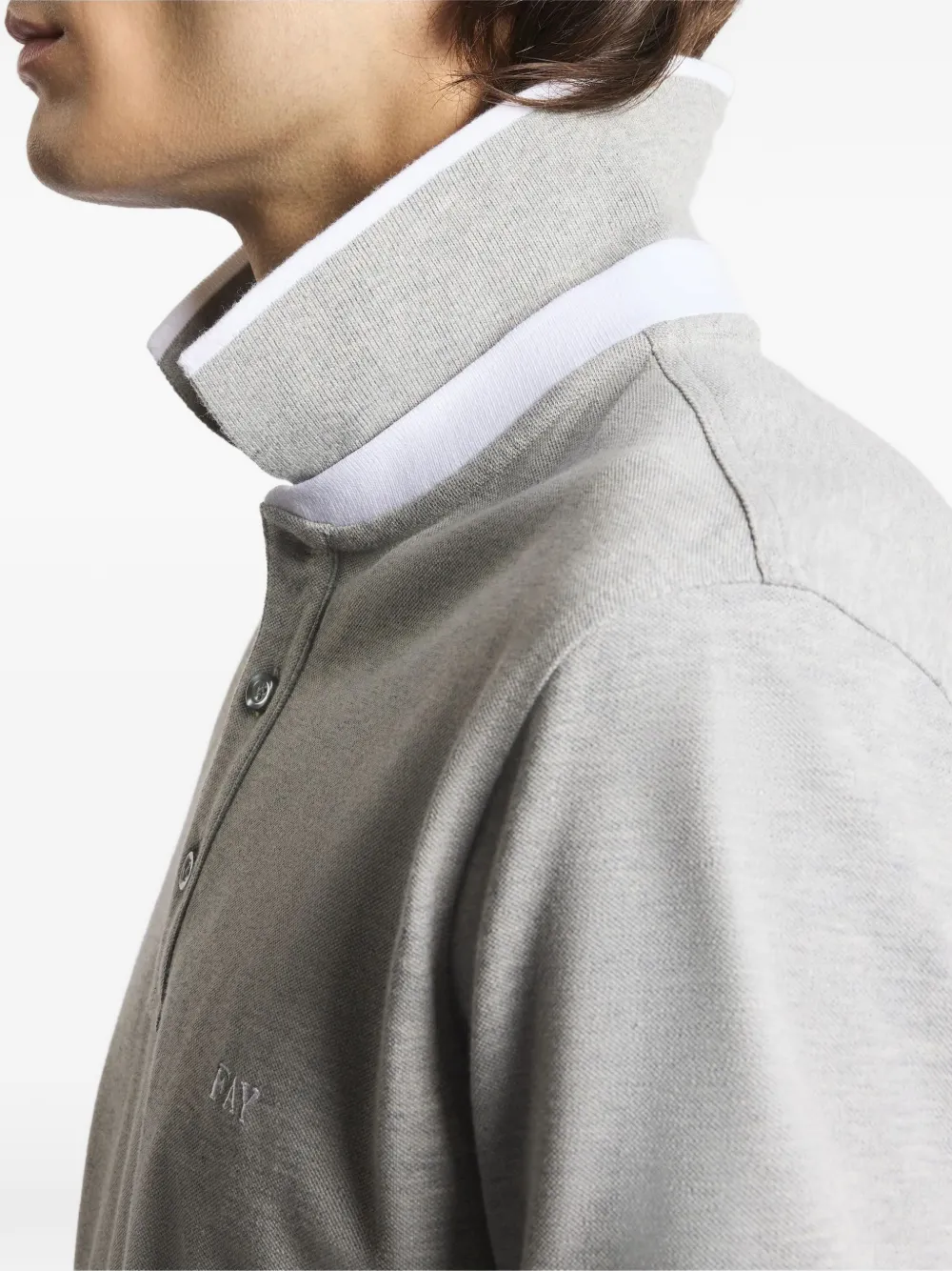 Fay Poloshirt met logo Grijs