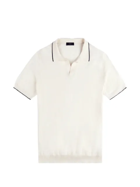 Fay V-neck piping T-shirt