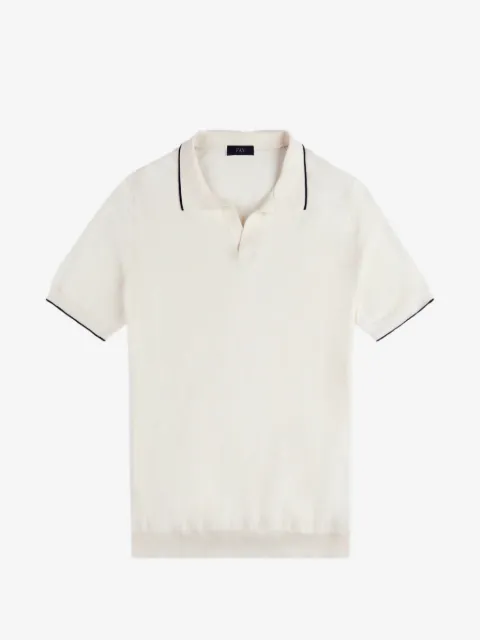 Fay V-neck piping T-shirt