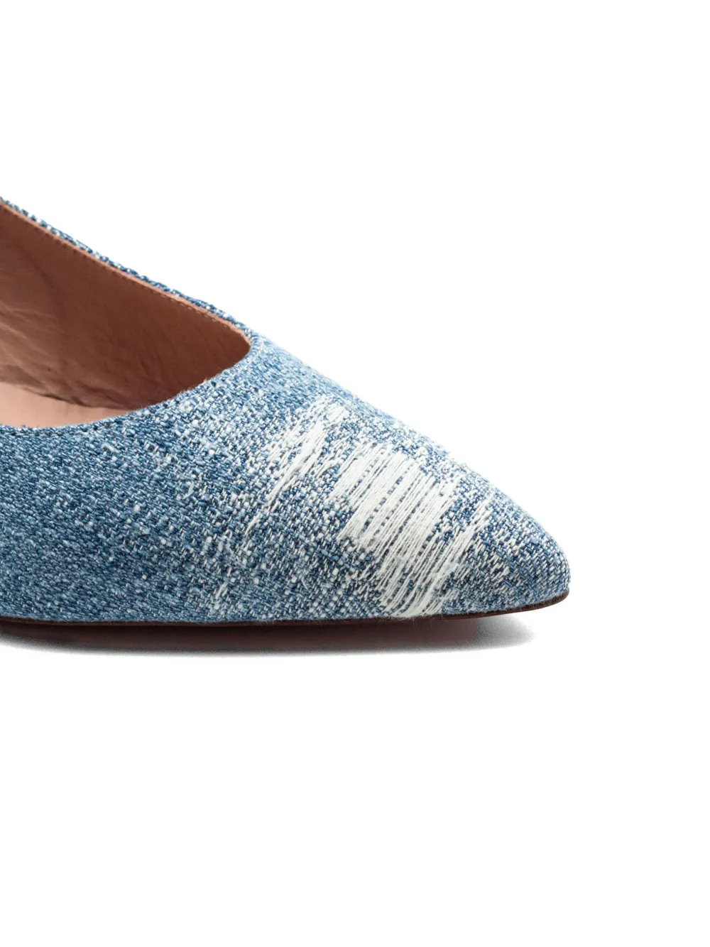 Festa Milano Bruny pointed buckle denim pumps Blauw