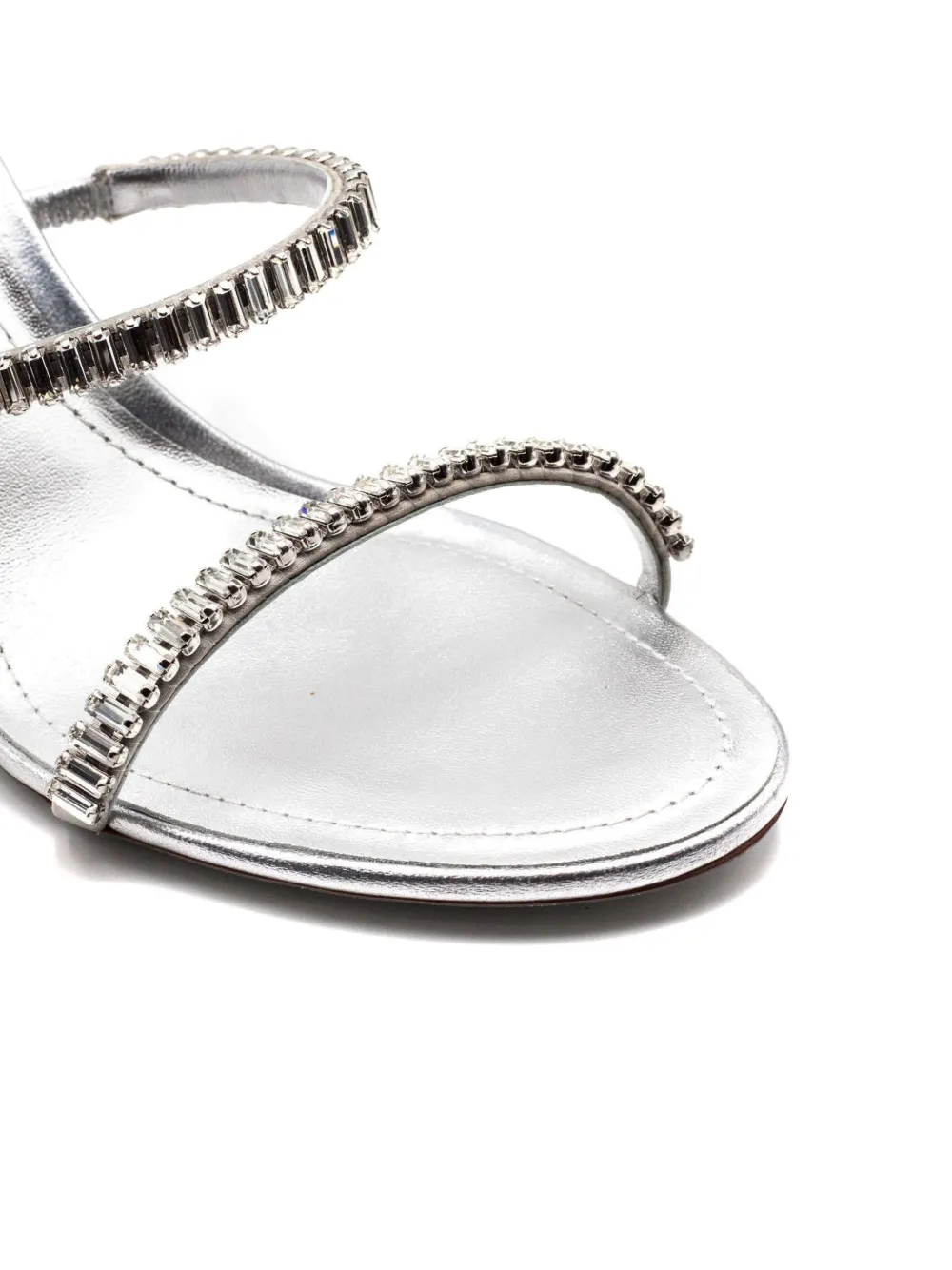 René Caovilla Cleo embellished strappy sandals Zilver