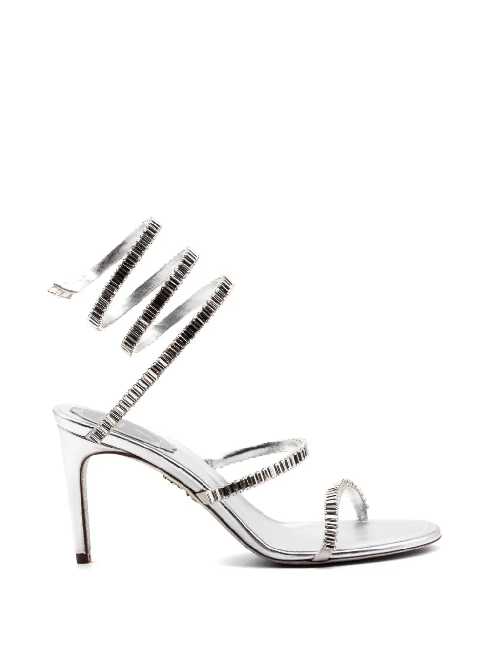René Caovilla Cleo embellished strappy sandals Zilver