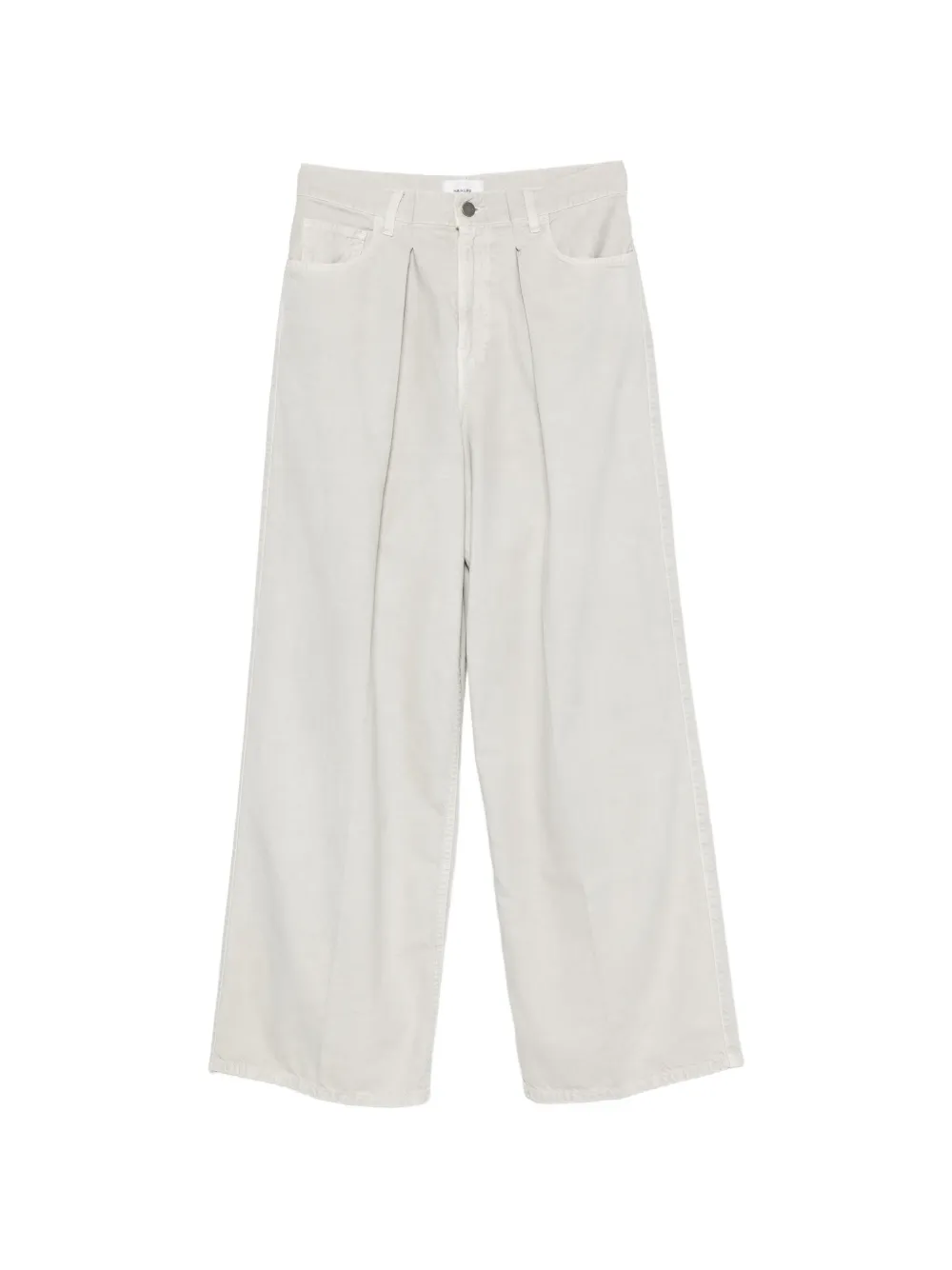 Haikure Candy pleated-detailing wide-leg jeans - Grigio