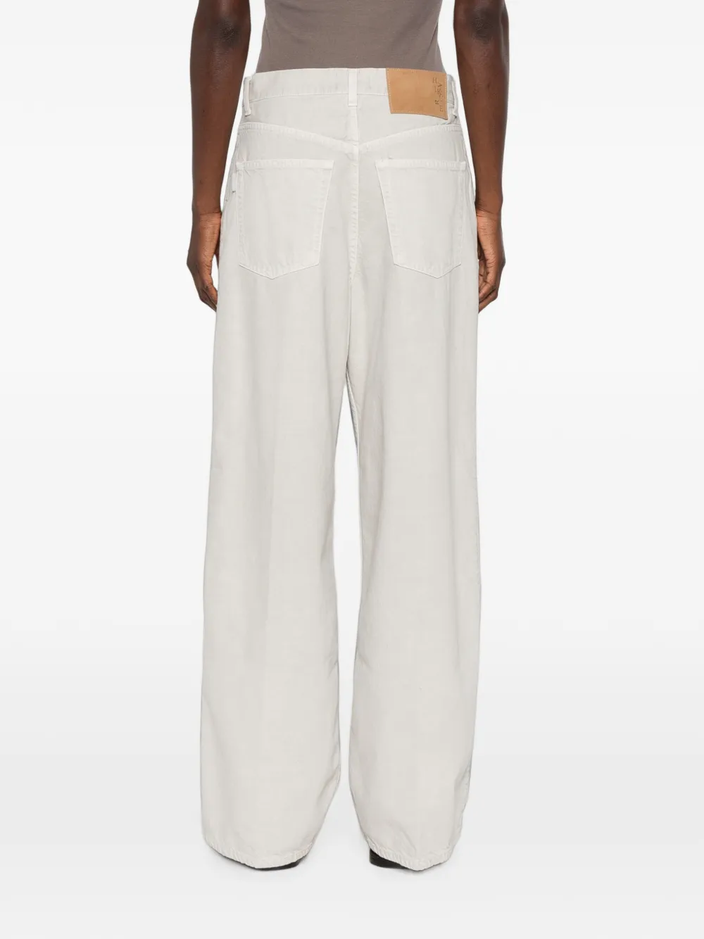 Haikure Candy jeans met wijde pijpen en geplooid detail Grijs