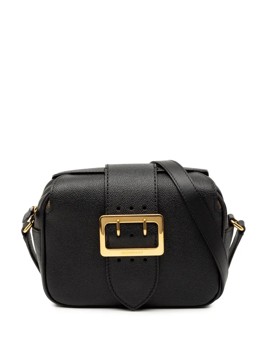 Burberry Pre-Owned 2000-2017 Small Soft Grained Calfskin Buckle crossbody bag - Nero