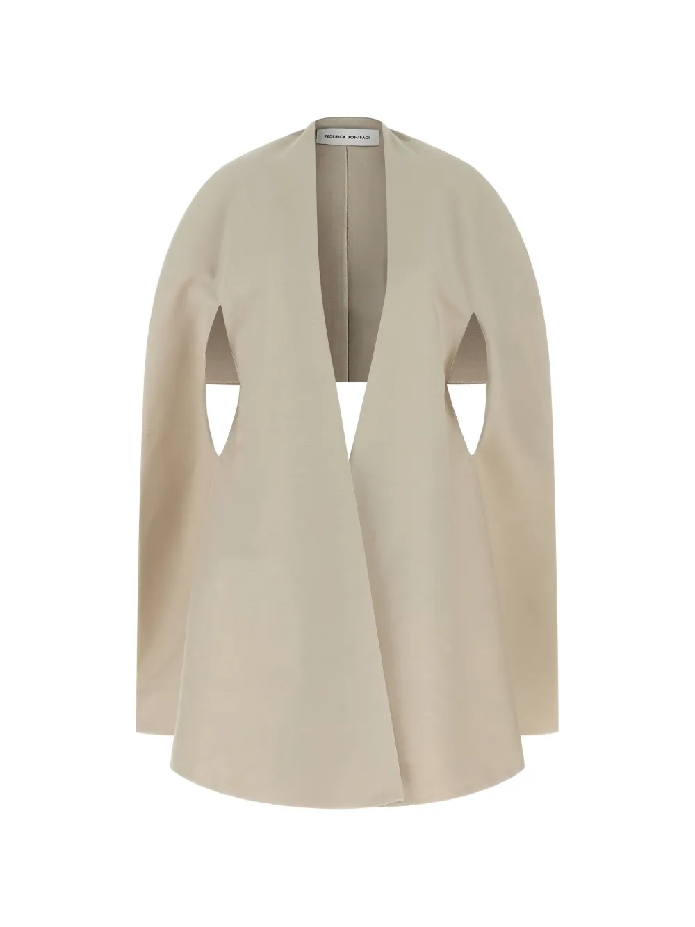 Federica Bonifaci asymmetrical-length cape - Nude