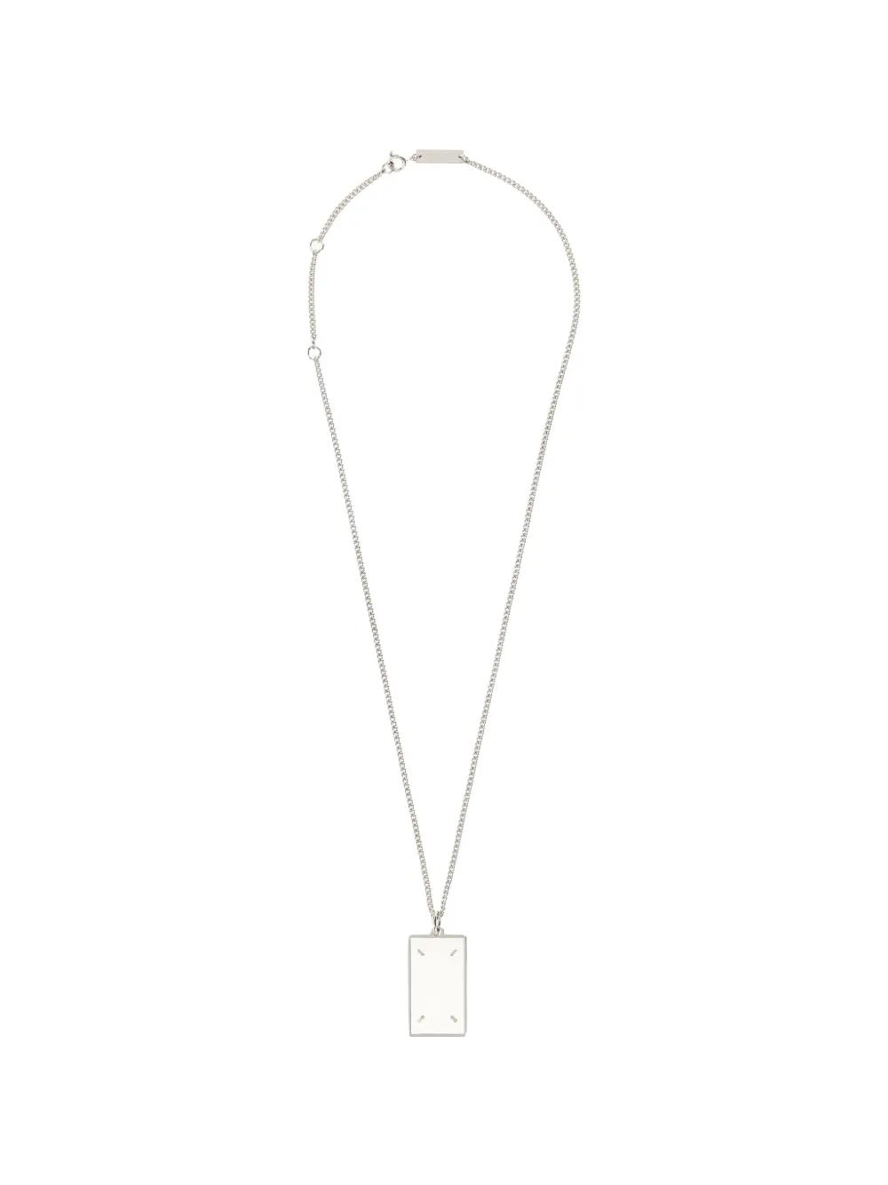 Maison Margiela four-stitches pendant necklace - Argento