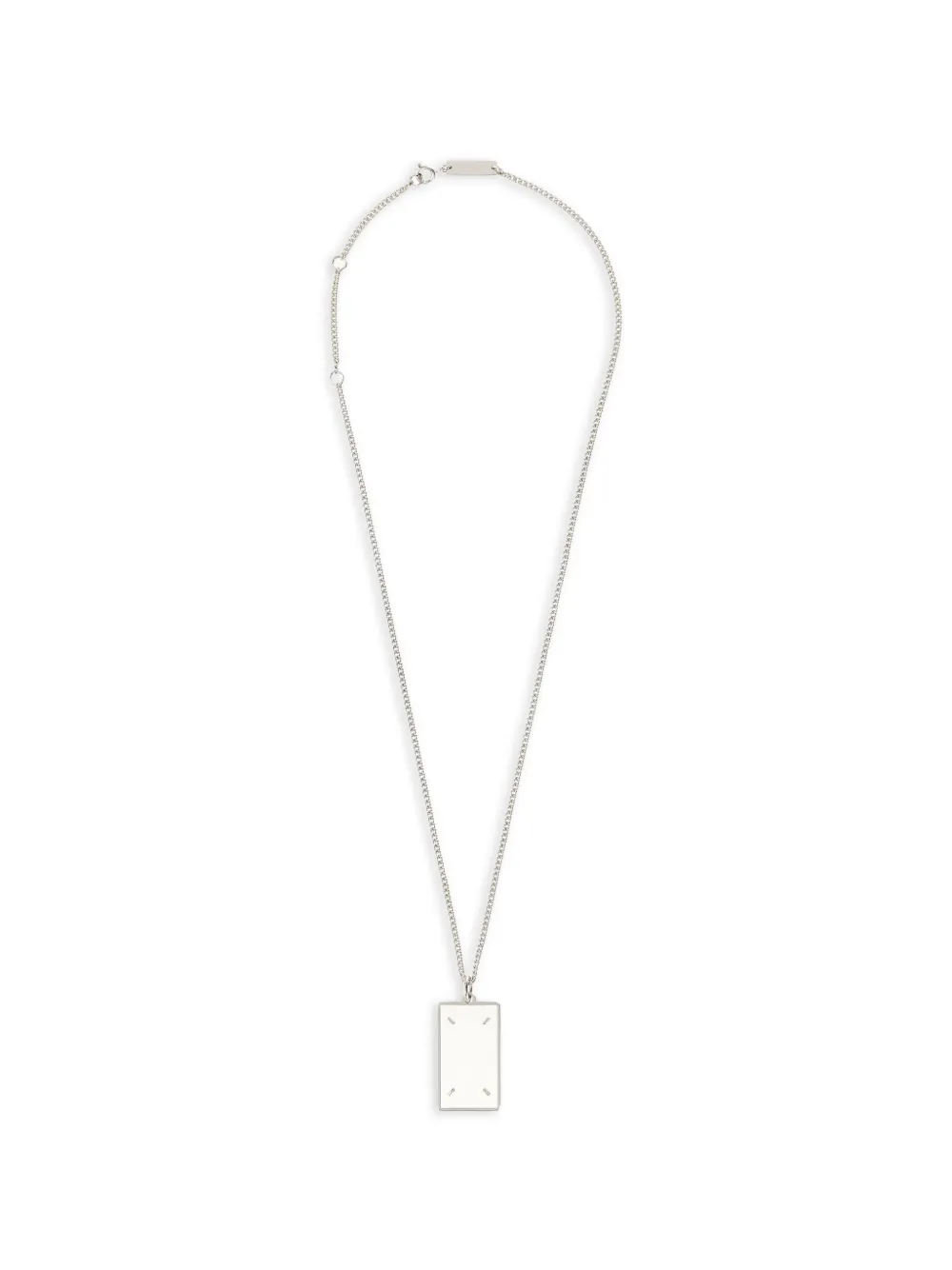 Maison Margiela four-stitches pendant necklace - Argento