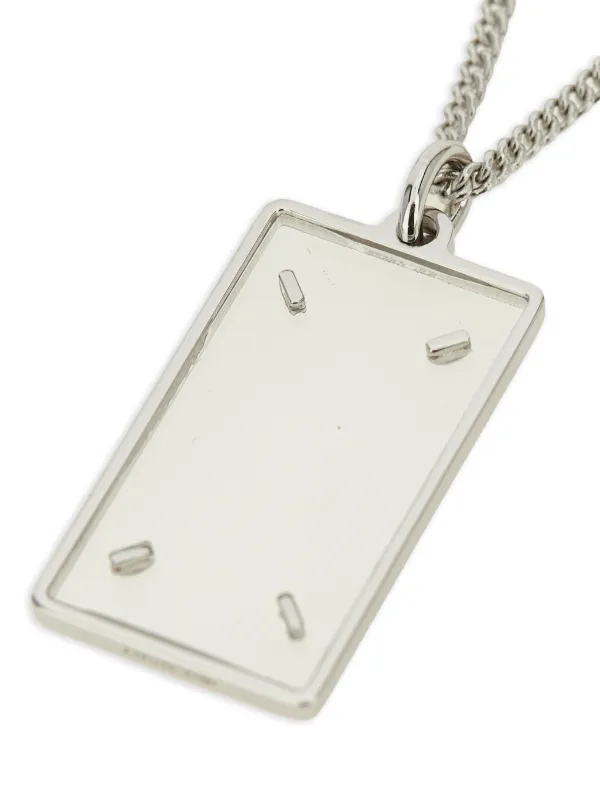Maison Margiela Four Stitches Pendant Necklace | Silver | FARFETCH
