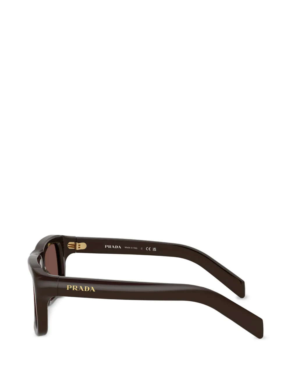 Prada Eyewear Zonnebril met rechthoekig montuur Bruin