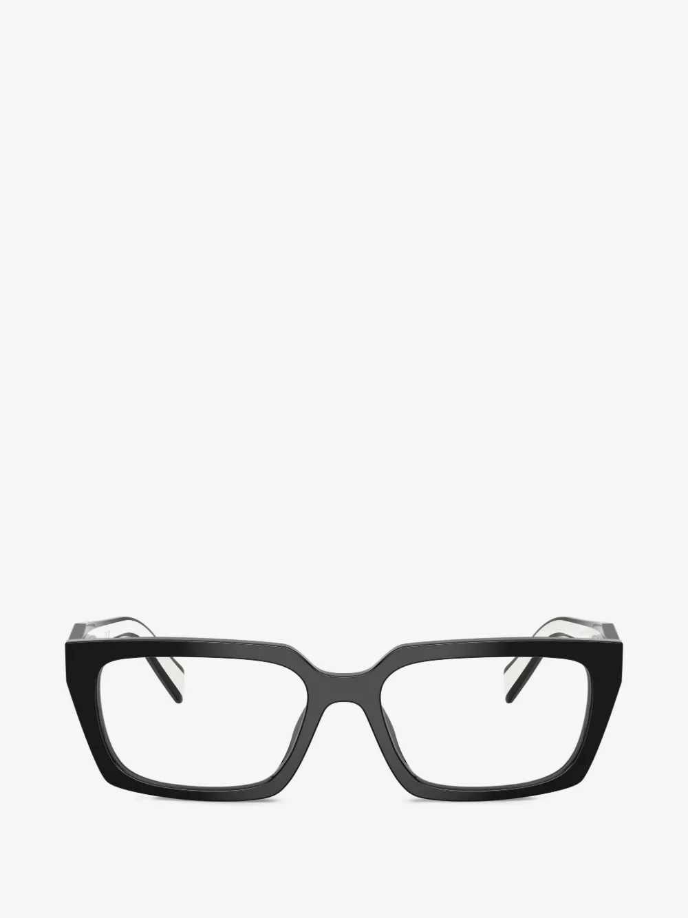 Prada Eyewear rectangle-frame contrasting-arm glasses | Black | Image 1