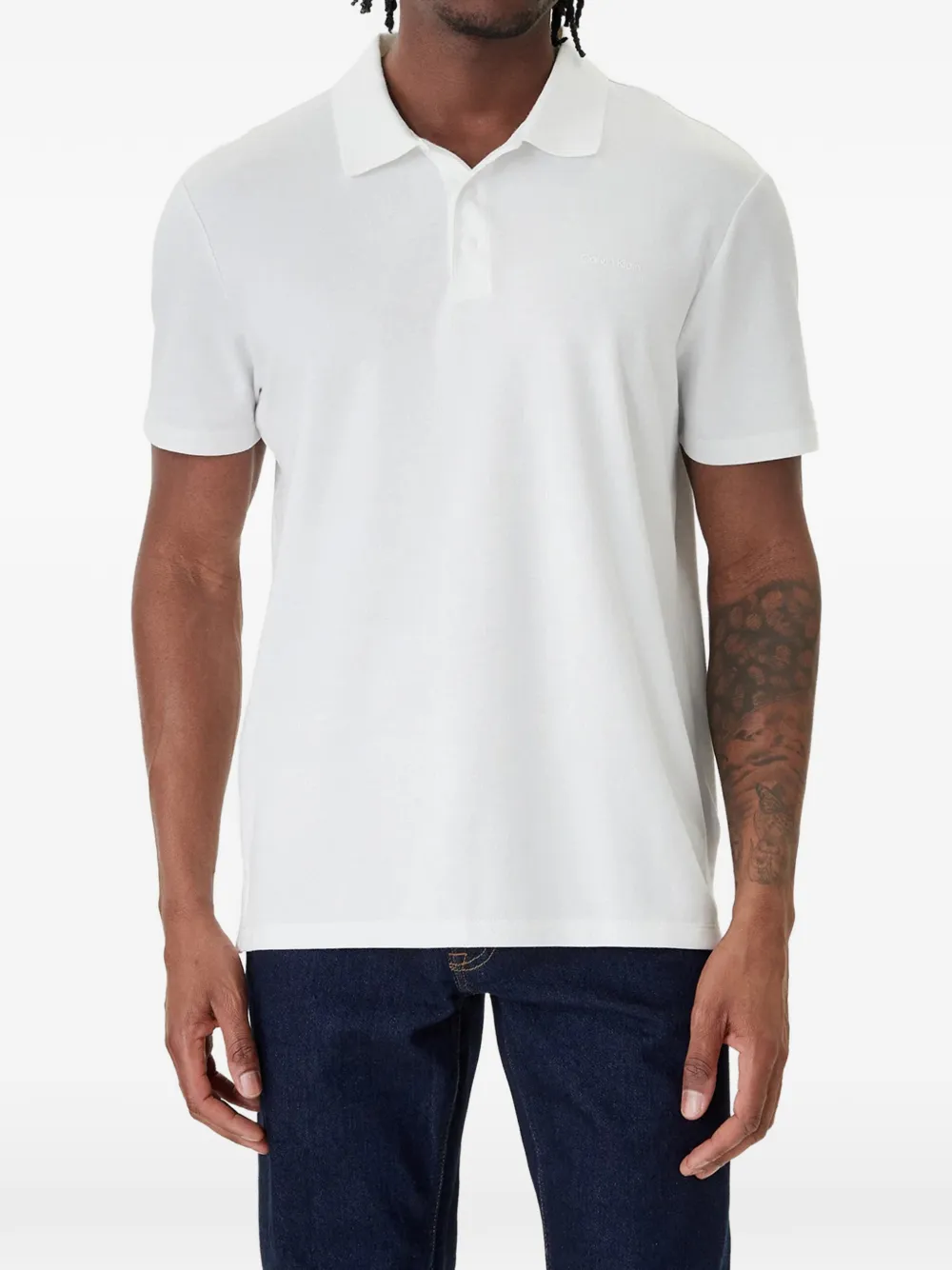 Calvin Klein logo polo shirt - Bianco