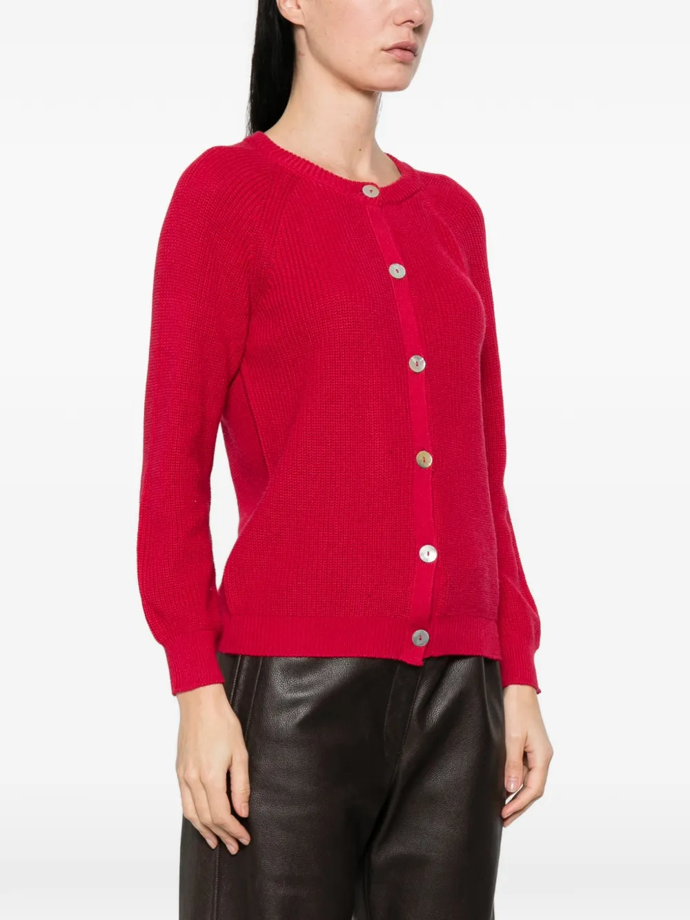  Beyou Buttoned Cardigan - Red 