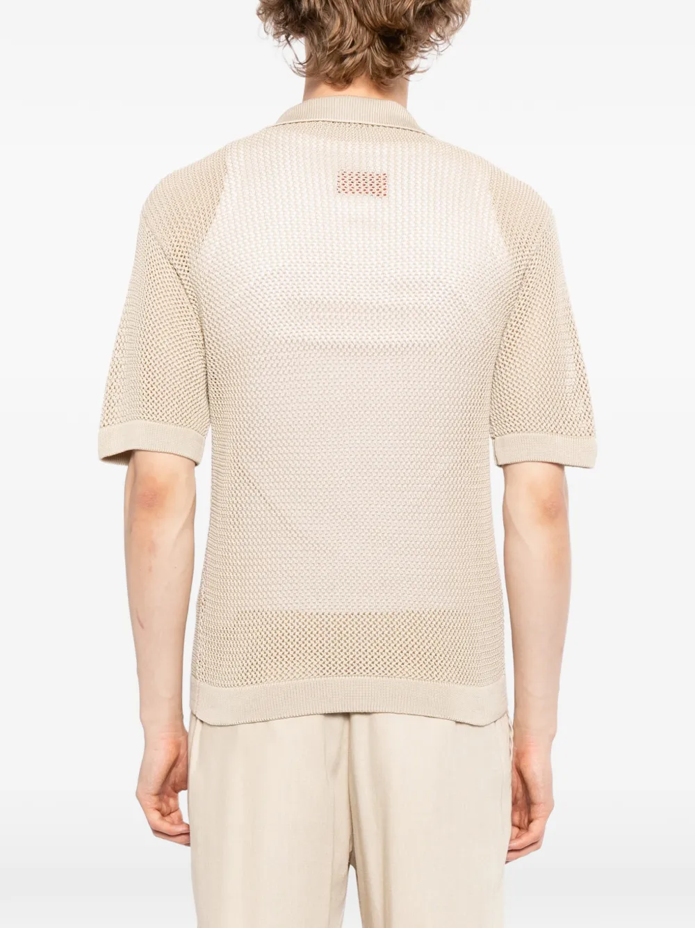 Tagliatore Tilley gebreid poloshirt Beige