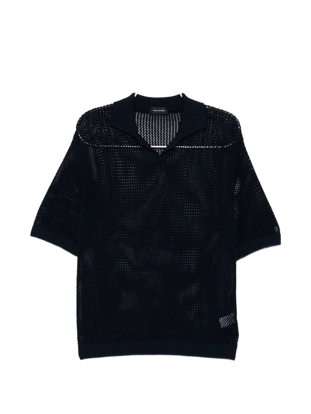 Tagliatore tilley knitted short-sleeve polo shirt - Blu