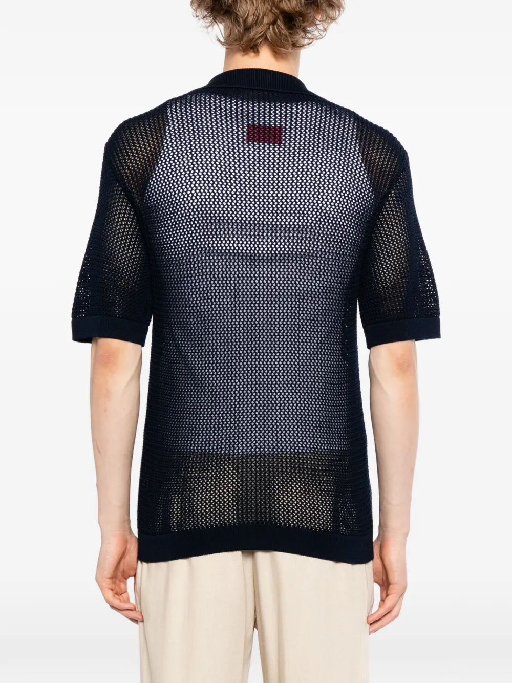 Tagliatore Tilley gebreid poloshirt met korte mouwen Blauw
