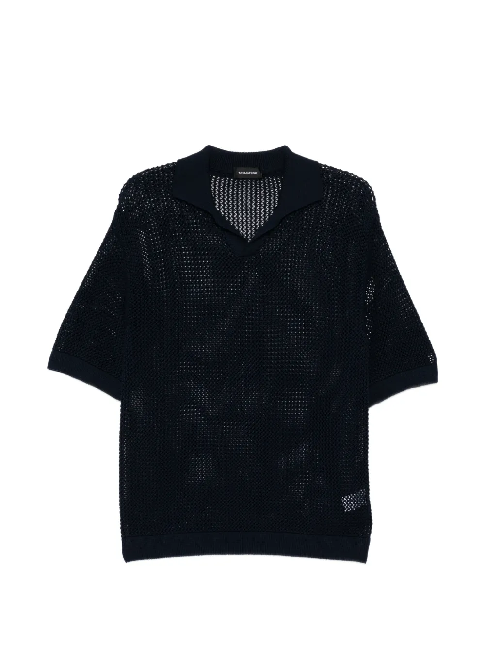 Tagliatore tilley knitted short-sleeve polo shirt - Blu