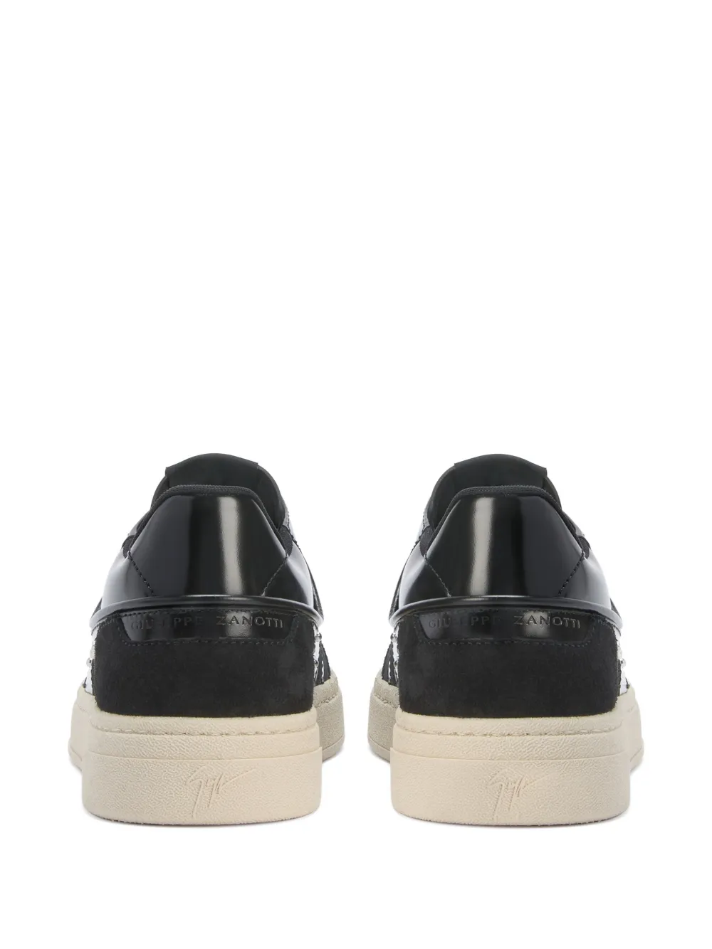 Giuseppe Zanotti Leren sneakers met studs Zwart
