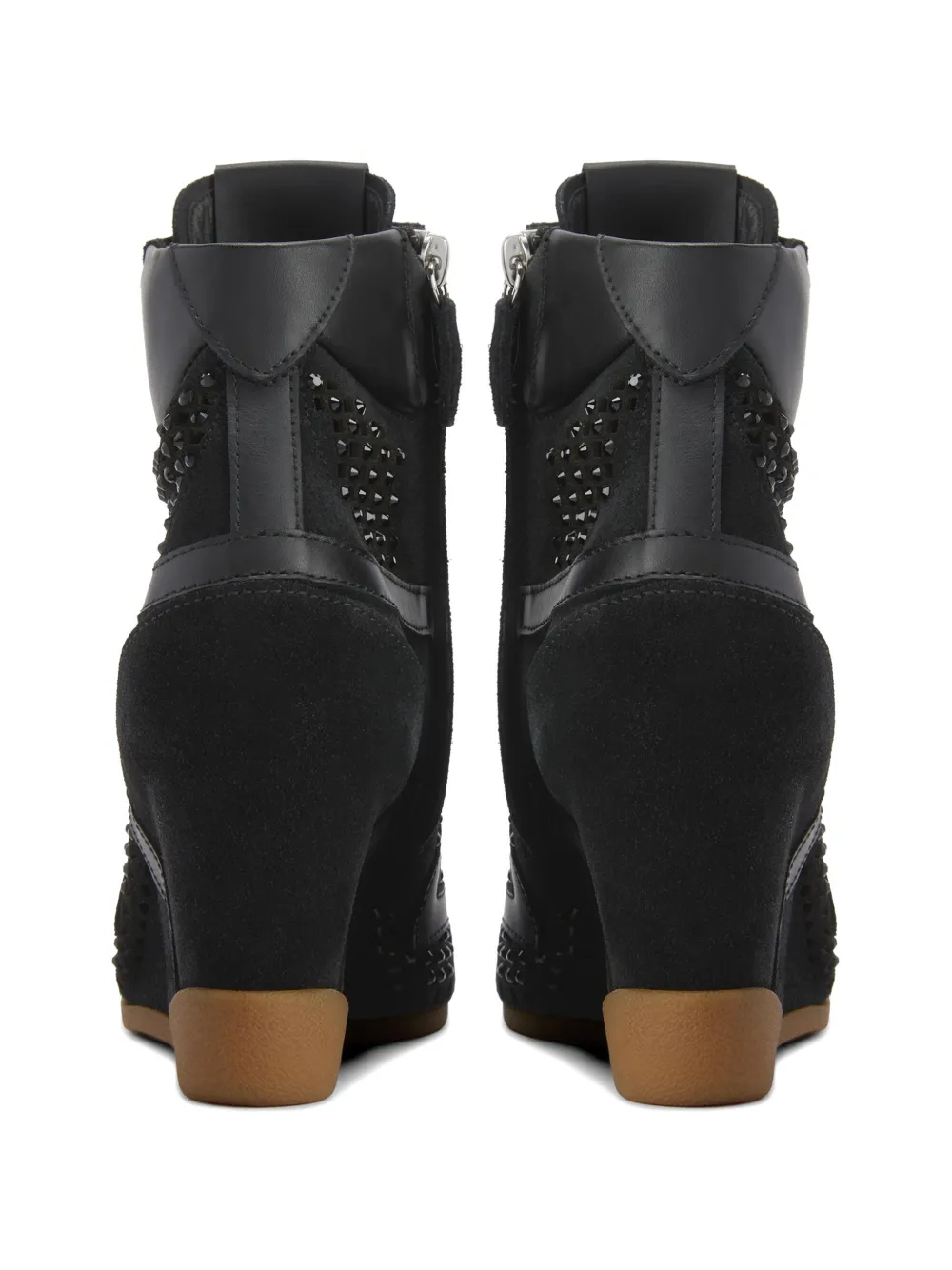 Giuseppe Zanotti Top sneakers met sleehak Zwart