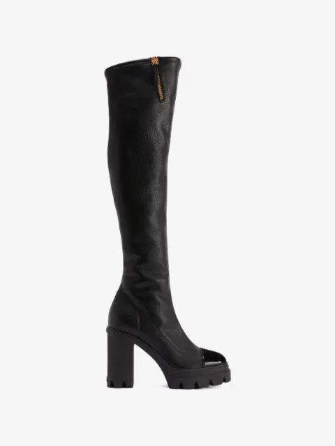 Giuseppe Zanotti shiny toe platform boots