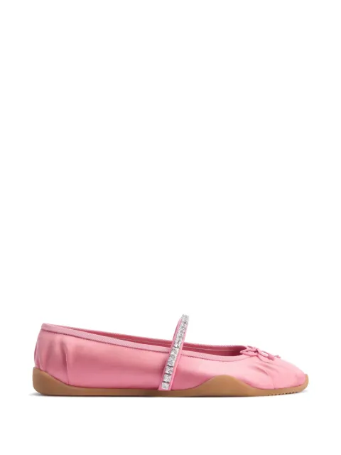 Giuseppe Zanotti rhinestone bow ballet flat