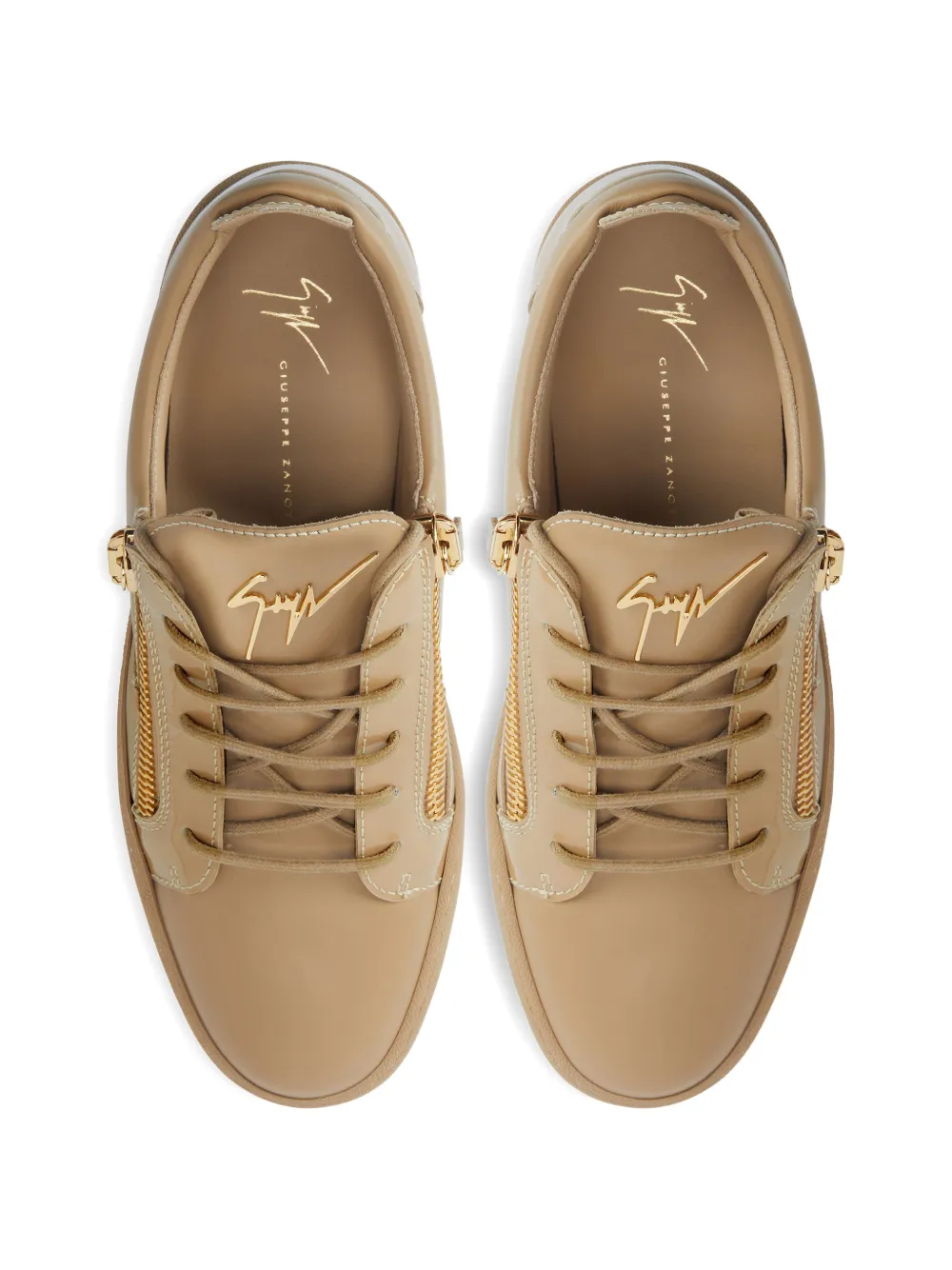 Giuseppe Zanotti Frankie zip sneakers Beige