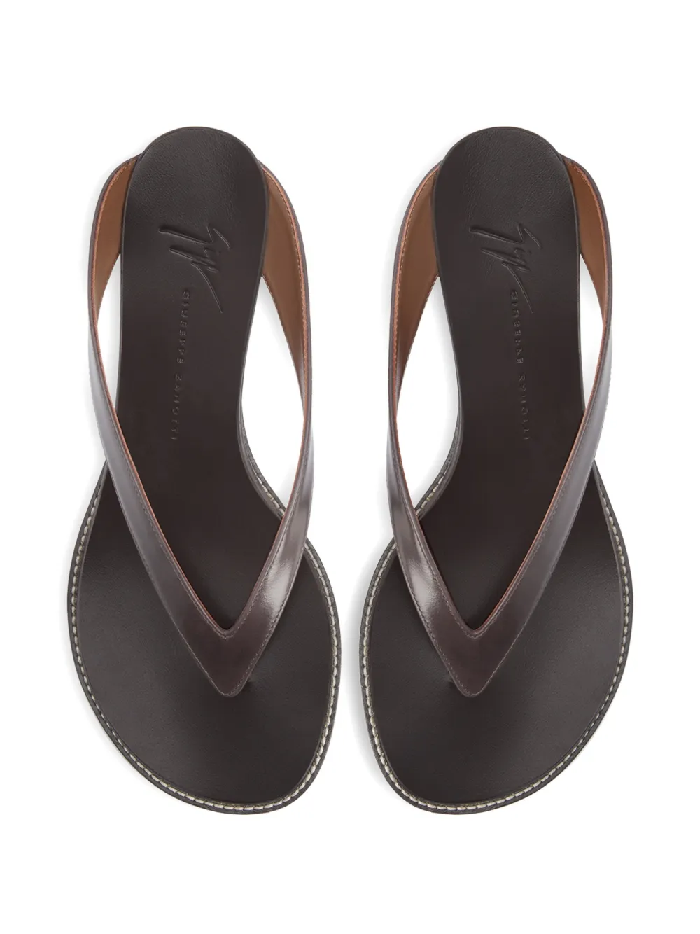 Giuseppe Zanotti Nour sandalen met contrasterende stiksels Bruin