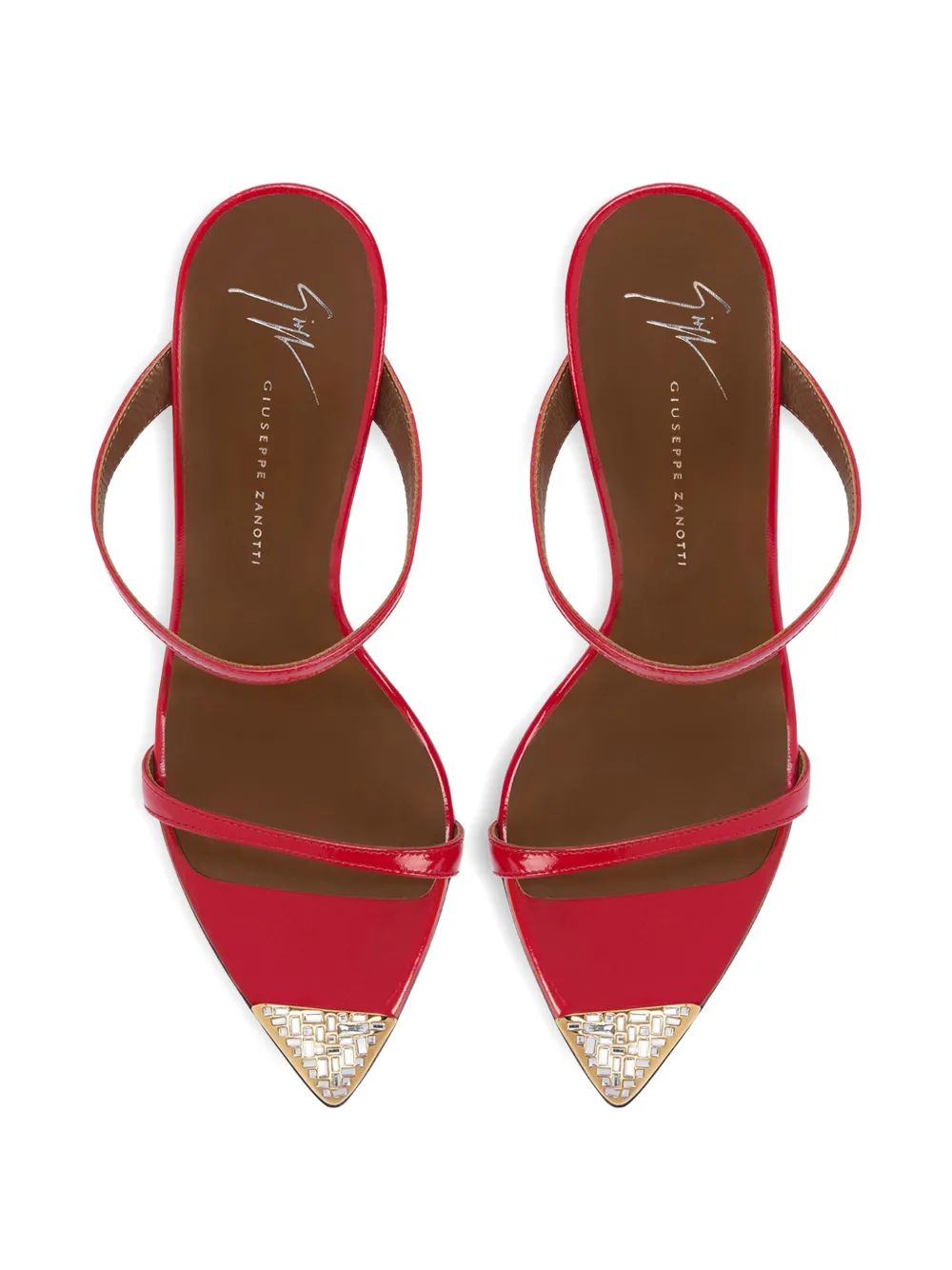 Giuseppe Zanotti Intriigo Jewelry sandalen met metalen detail Rood