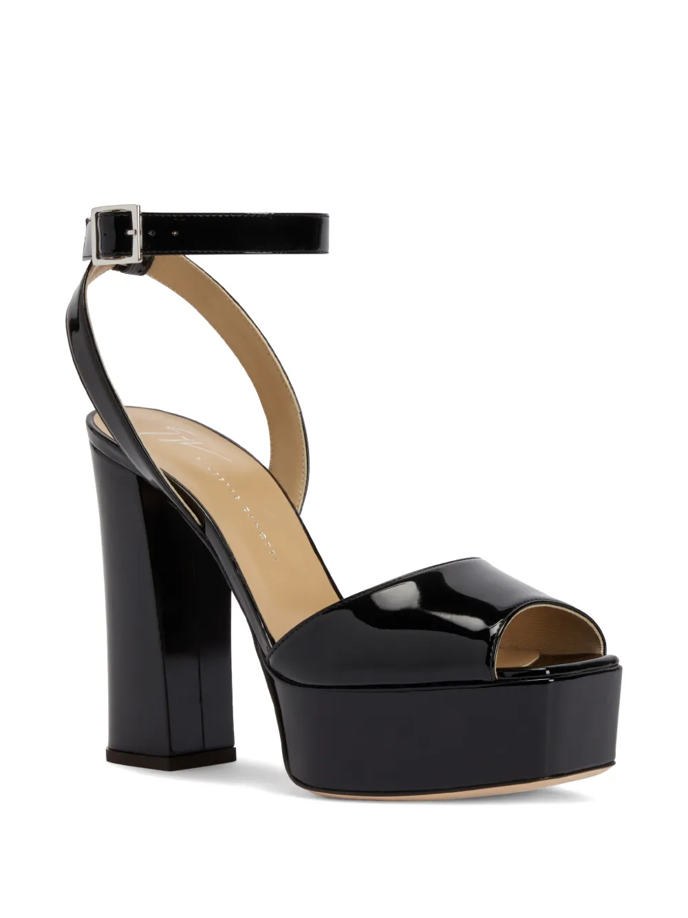 Giuseppe Zanotti Isadhora sandalen met plateauzool Zwart