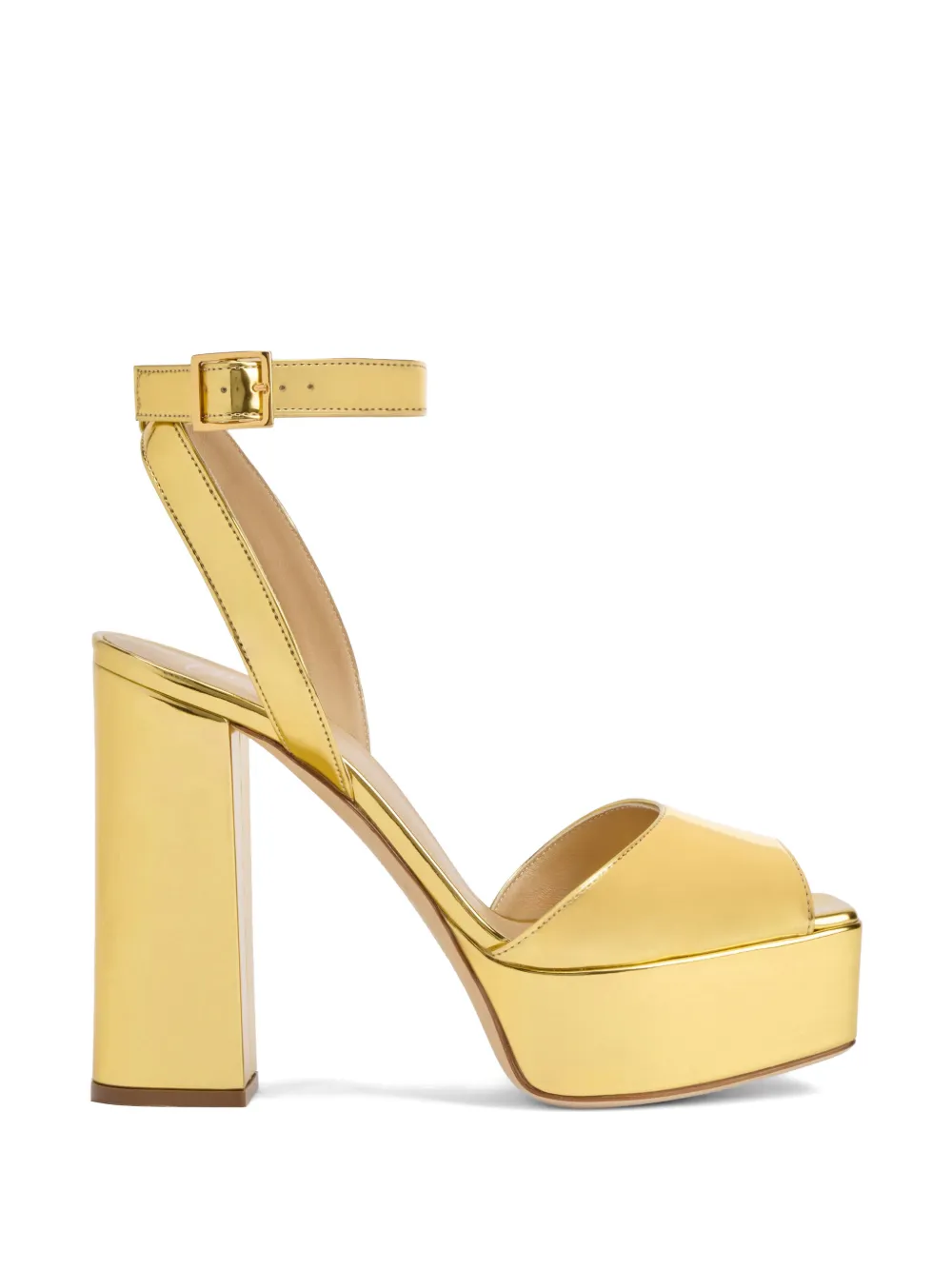 Giuseppe Zanotti Ssandalen met spiegelend effect en gesp Goud
