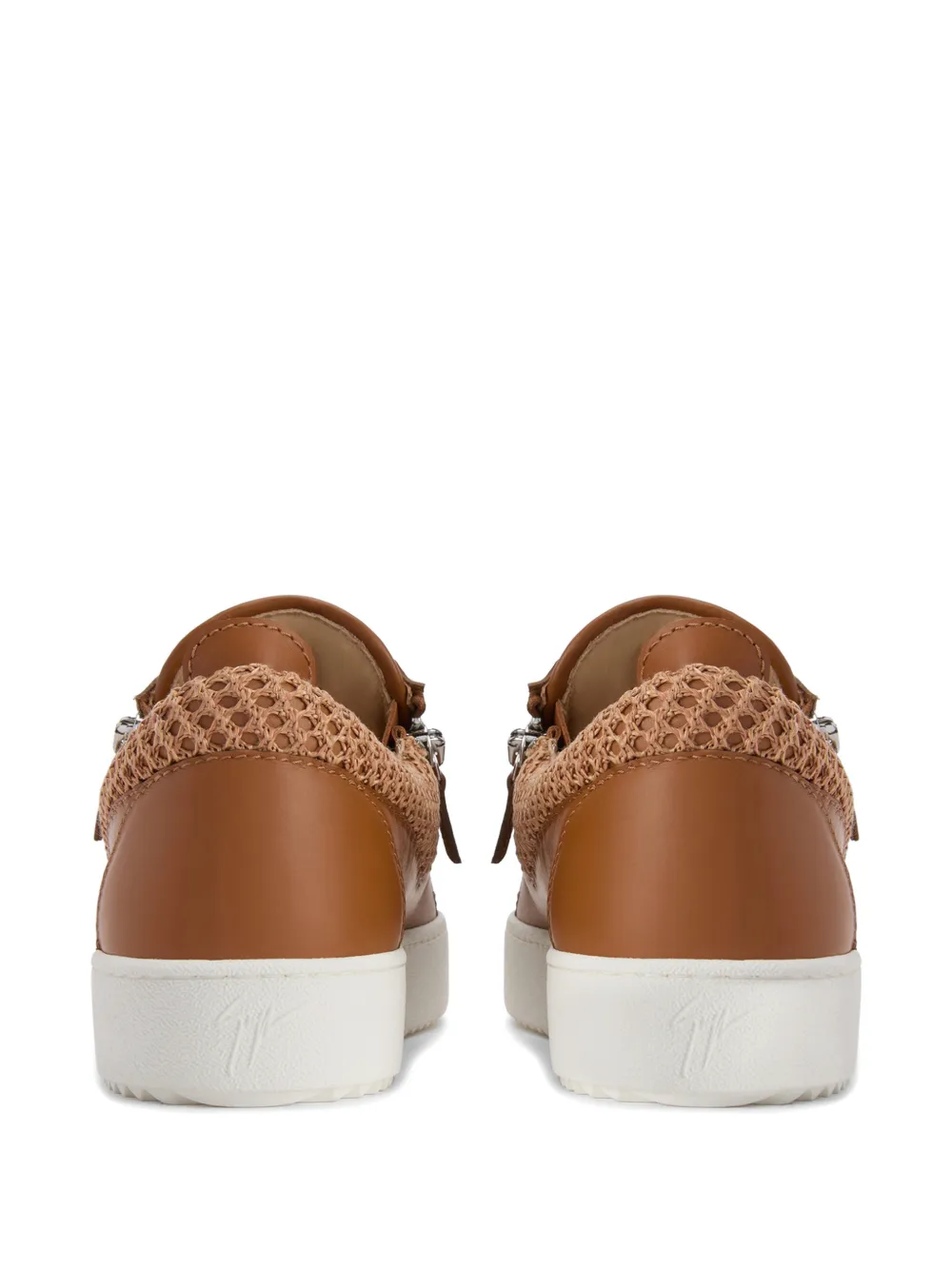 Giuseppe Zanotti Frankie gehaakte tonale sneakers Bruin