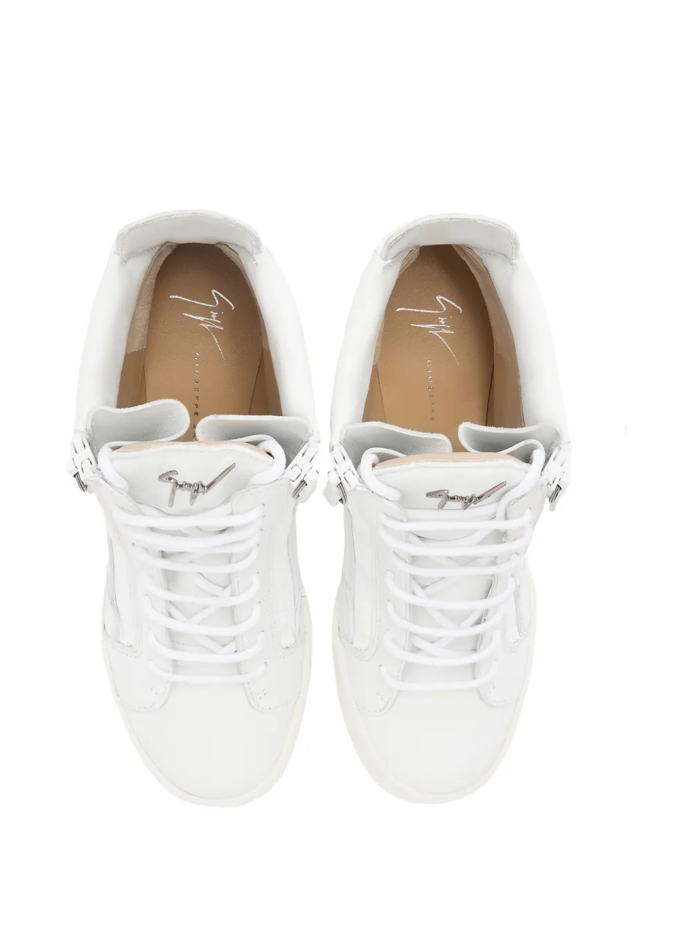 Giuseppe Zanotti Addy sneakers met sleehak Wit