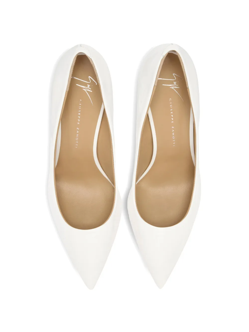 Giuseppe Zanotti Lucrezia leather pumps Wit