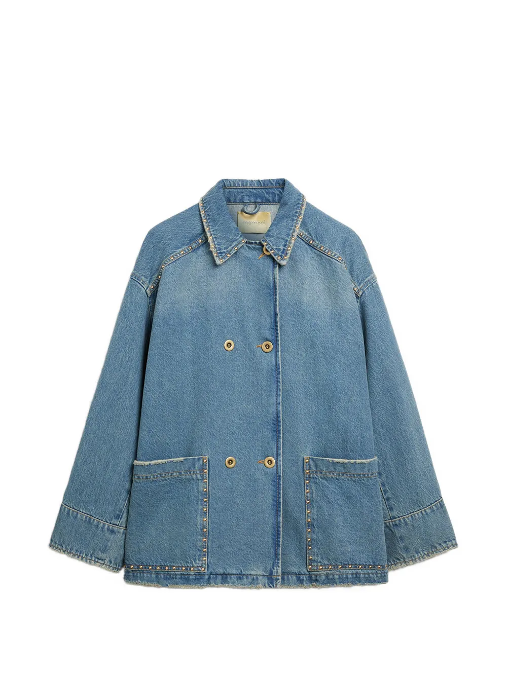 Momoni stud-embellished double-breasted jacket - Blau