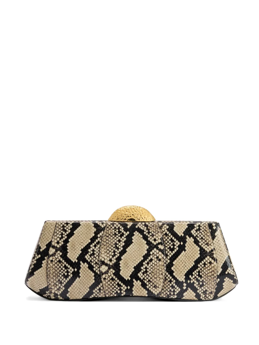 Giuseppe Zanotti Eve closure chain clutch bag - Toni neutri