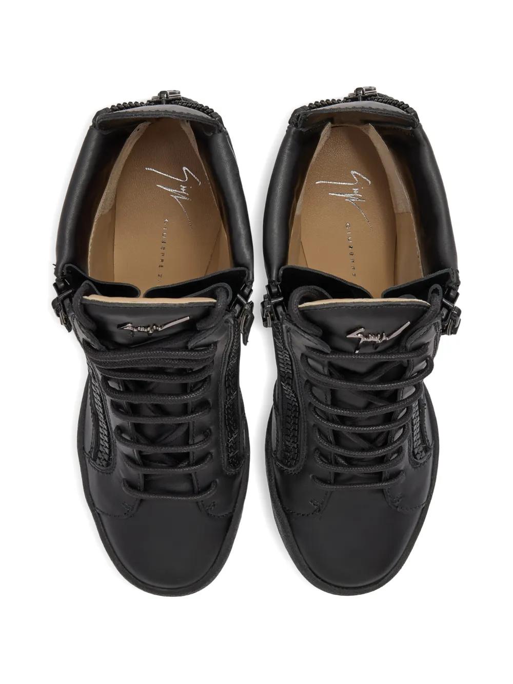 Giuseppe Zanotti Addy sneakers met sleehak Zwart