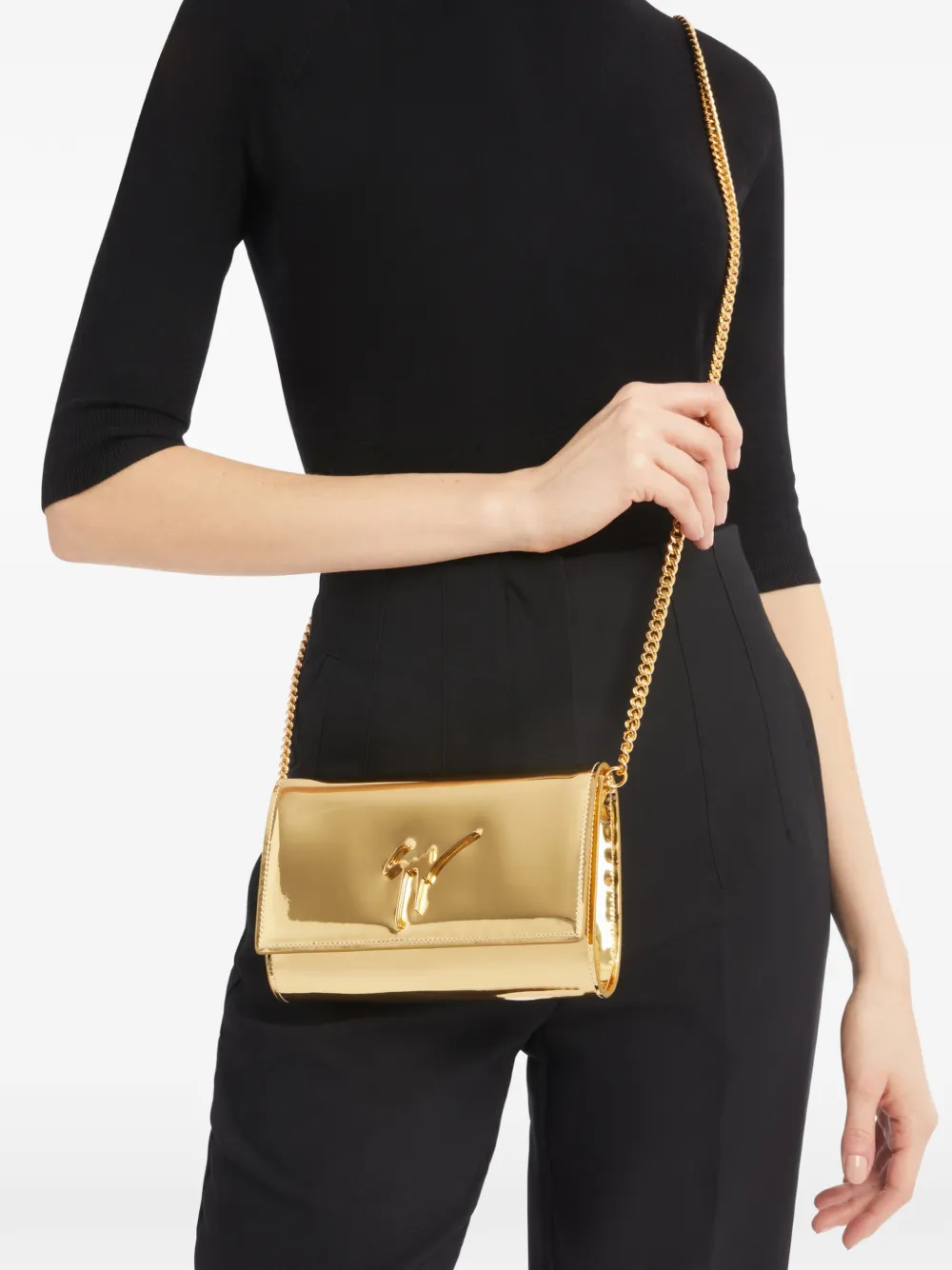  Giuseppe Zanotti Pochette Chaîne Signature Cleopatra - Or 