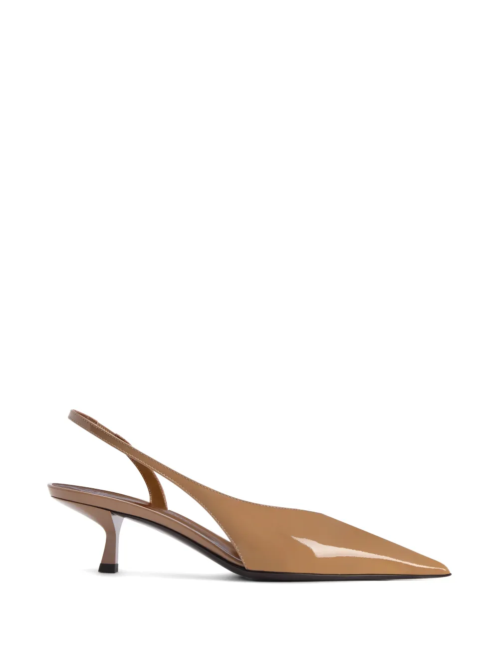 Giuseppe Zanotti patent leather slingback pumps - Brown
