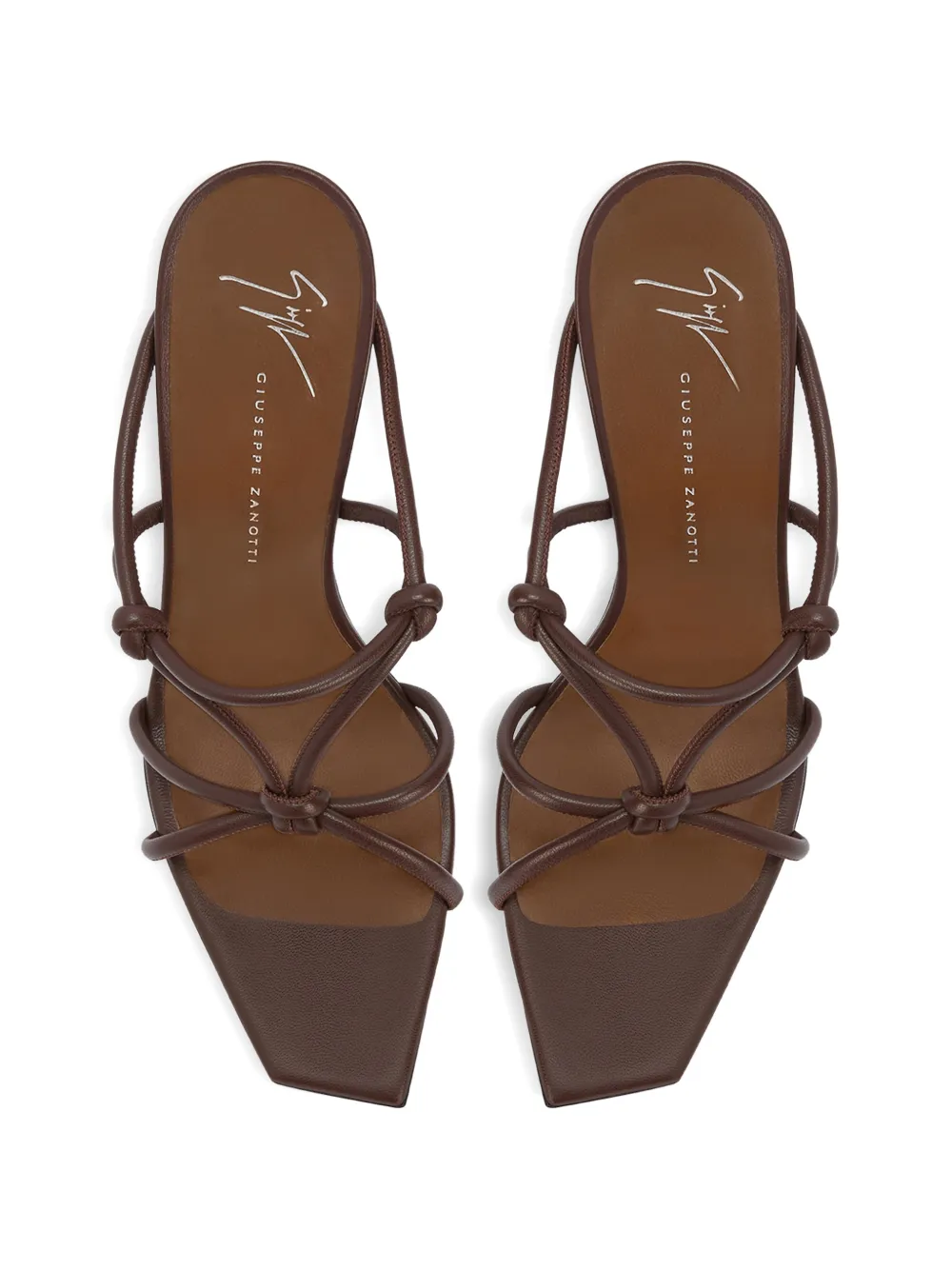 Giuseppe Zanotti Key geknoopte sandalen Bruin