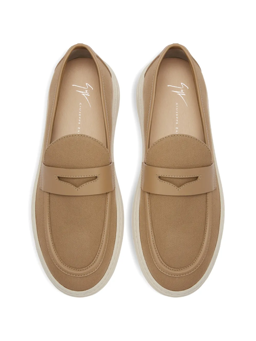 Giuseppe Zanotti penny bar slip-on sneakers Beige