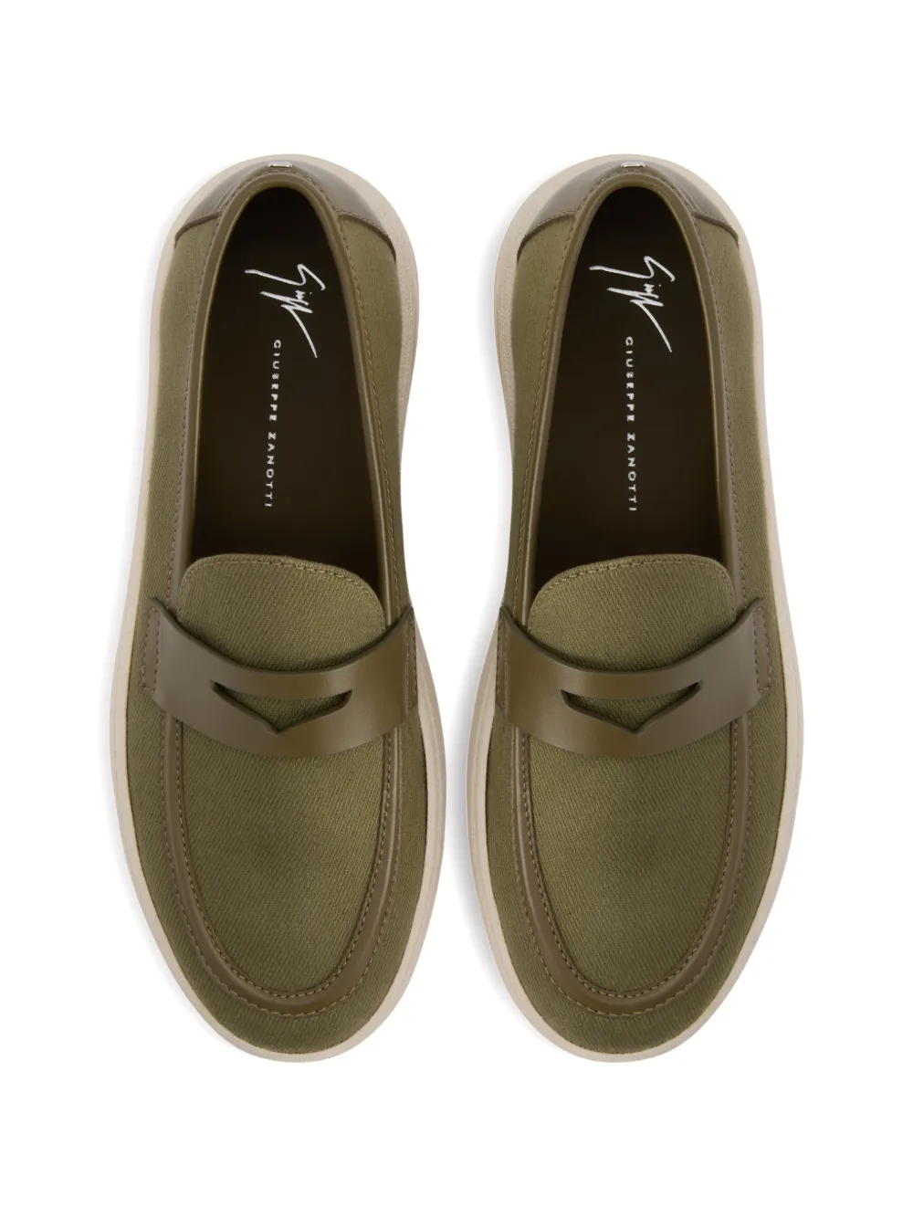 Giuseppe Zanotti penny-bar sneakers Groen