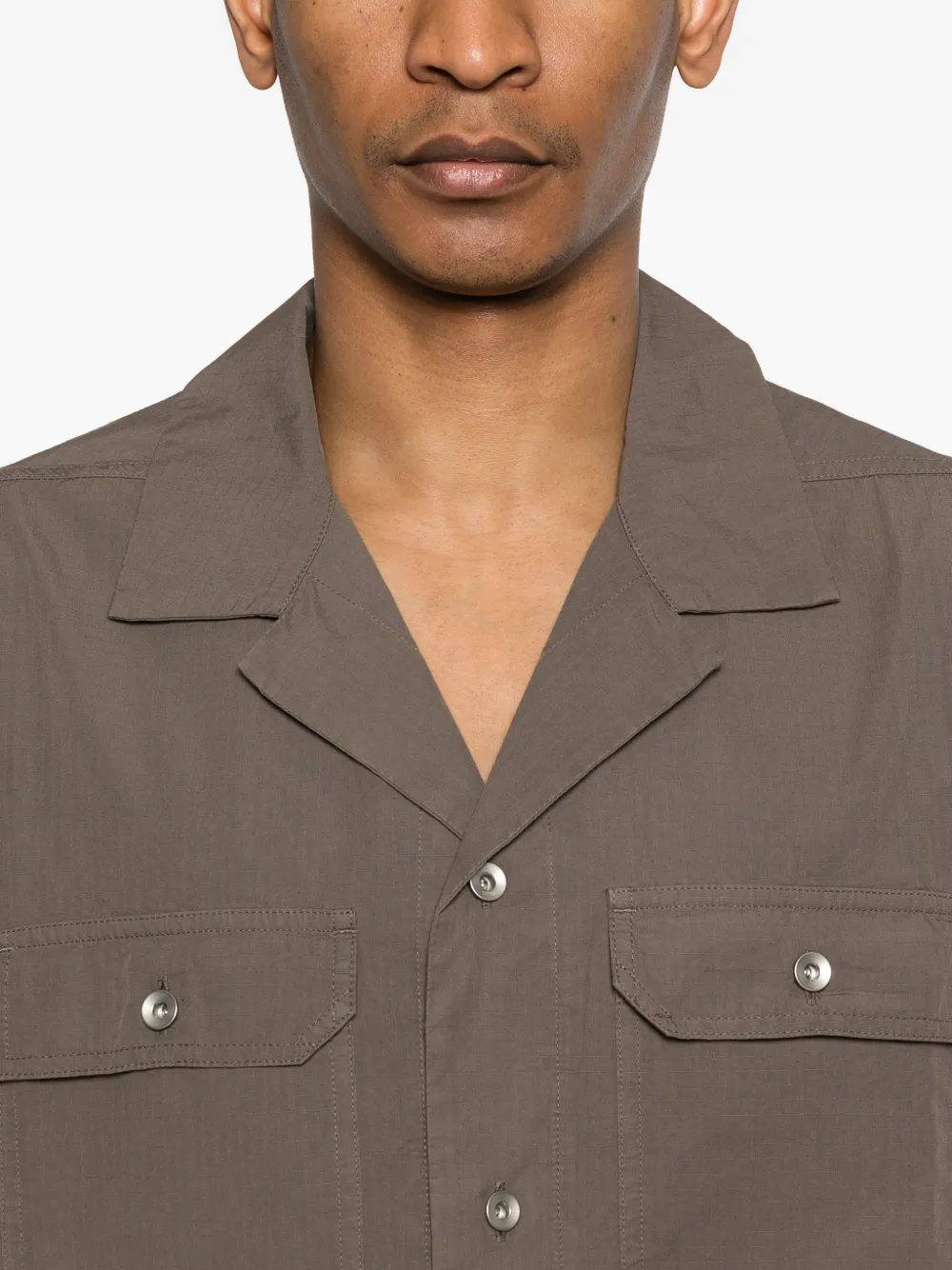 Rick Owens DRKSHDW Magnum Tommy overhemd met borstzak Bruin